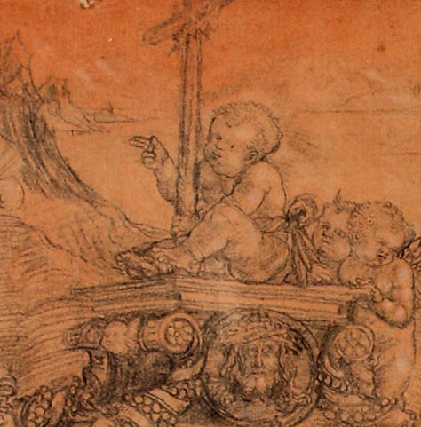 Schaustück des Monats November 2014: Peter Flötner: Triumph der Auferstehung, um 1525/30 (Detail). Erlangen, Universitätsbibliothek, Graphische Sammlung, Inv.-Nr.: B 323 b