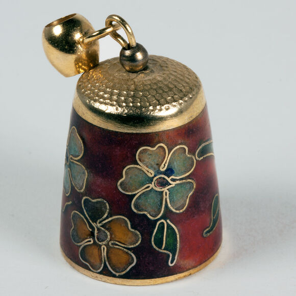 Cloisoné Fingerhut als Anhänger