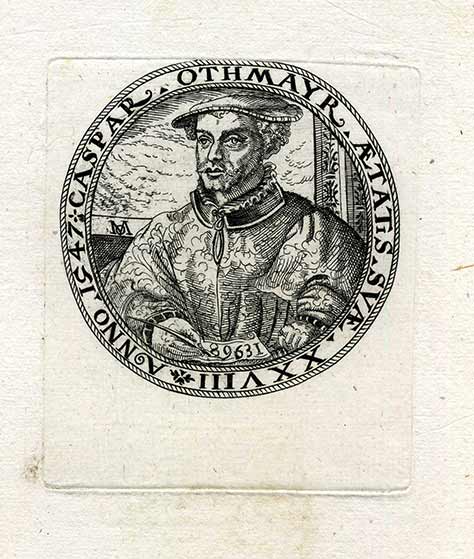 Michael Ostendorfer: Portrait Caspar Othmayr, Holzschnitt, Mitte. 16. Jh., Museen der Stadt Nürnberg, Kunstsammlungen