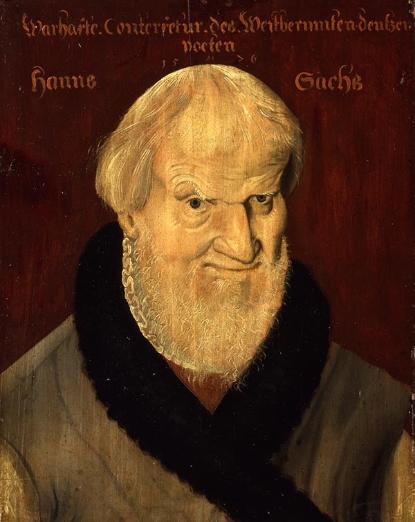 Andreas Herneisen: Bildnis des 81-jährigen Hans Sachs, Öl auf Holz, 1575/1576. Bildnachweis: Museen der Stadt Nürnberg, Kunstsammlungen