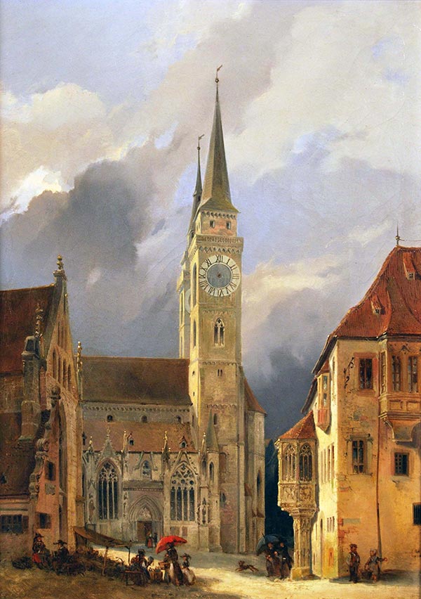 Michael Neher: Sebalduskirche in Nürnberg mit Moritzkapelle