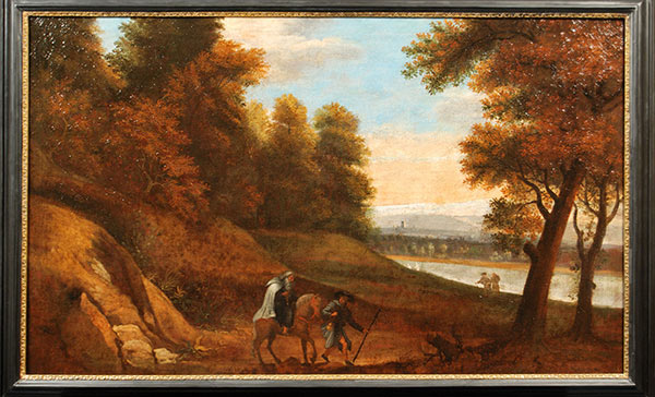 Willem von Bemmel: Flusslandschaft mit Wanderern